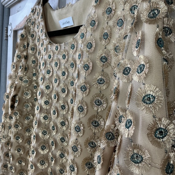 Calvin Klein | Evil Eye Gold Embellished Women's Top Size XL - Picture 6 of 10